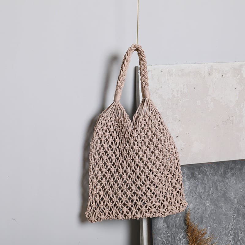 Sac en Macramé à mailles souples Esprit Macramé