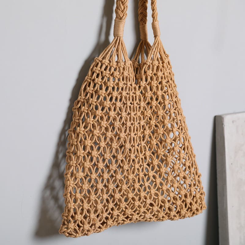 Sac en Macramé à mailles souples Esprit Macramé