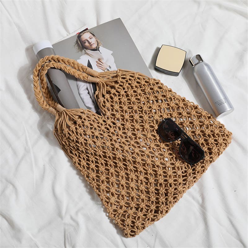 Sac en Macramé à mailles souples Esprit Macramé