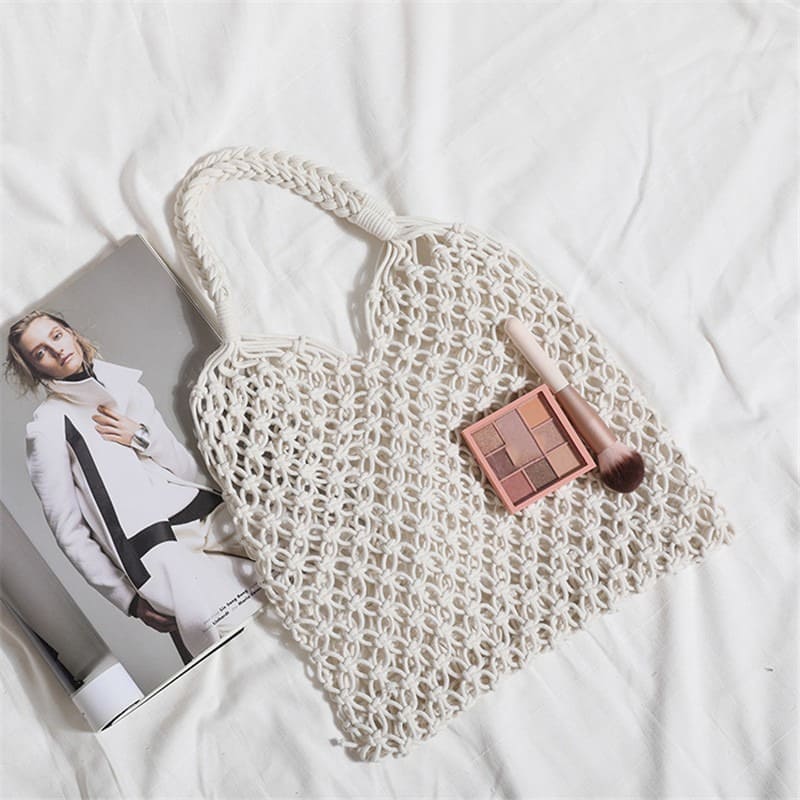 Sac en Macramé à mailles souples Esprit Macramé