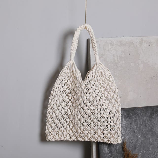 Sac en Macramé à mailles souples Esprit Macramé