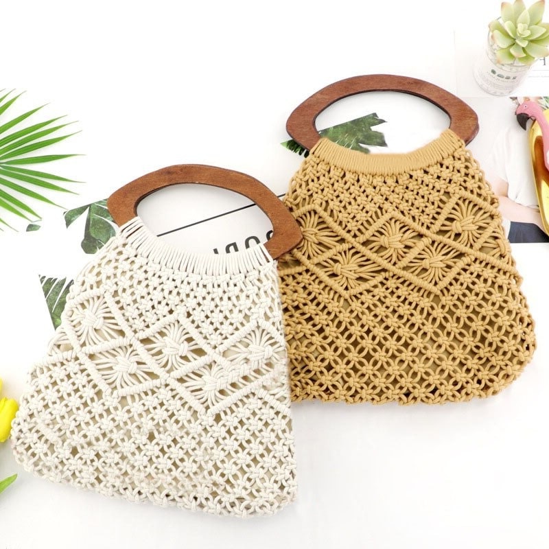 Sac en Macramé crocheté avec style Esprit Macramé