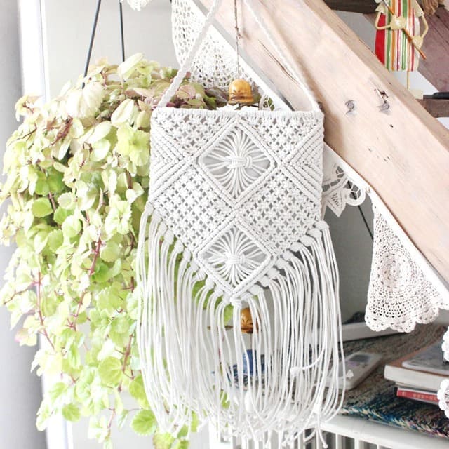 Sac Macramé à franges tendance Esprit Macramé