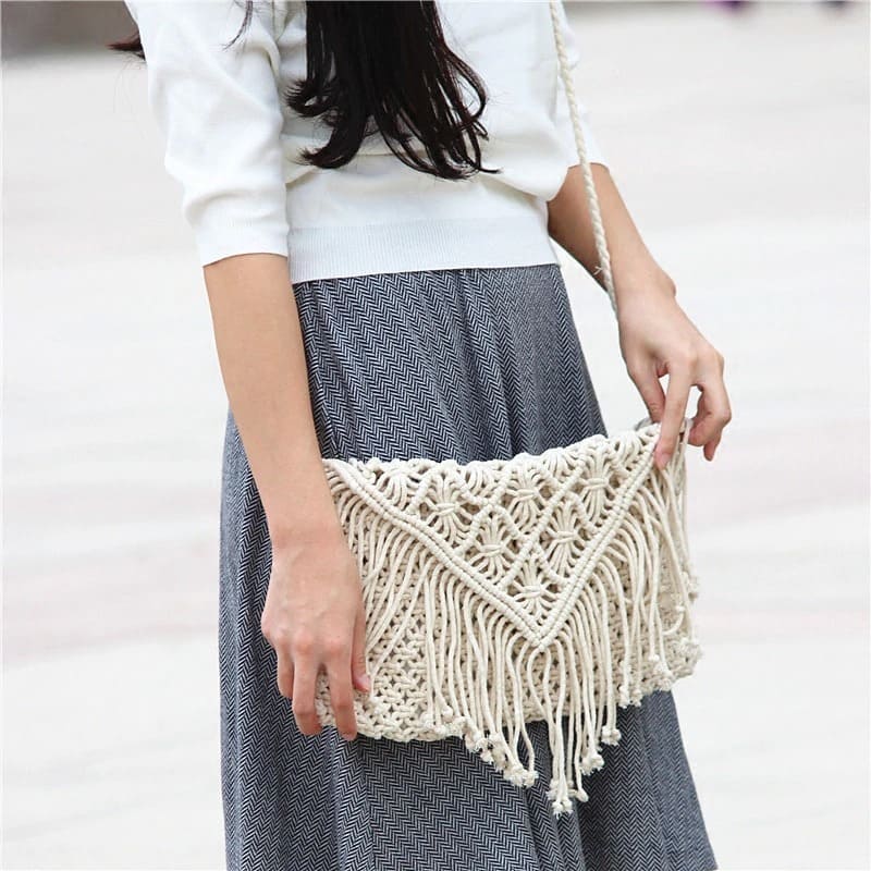 Sac Macramé beige chic Esprit Macramé