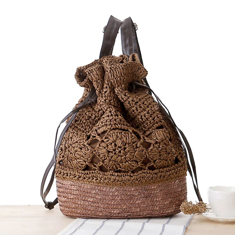 Sac seau en Macramé artisanal Esprit Macramé