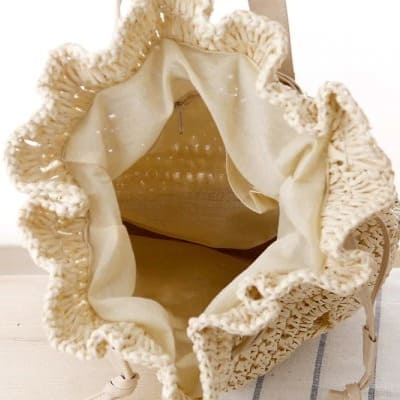 Sac seau en Macramé artisanal Esprit Macramé