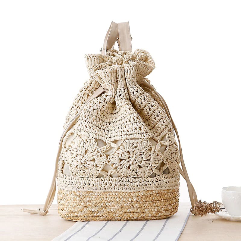 Sac seau en Macramé artisanal Esprit Macramé
