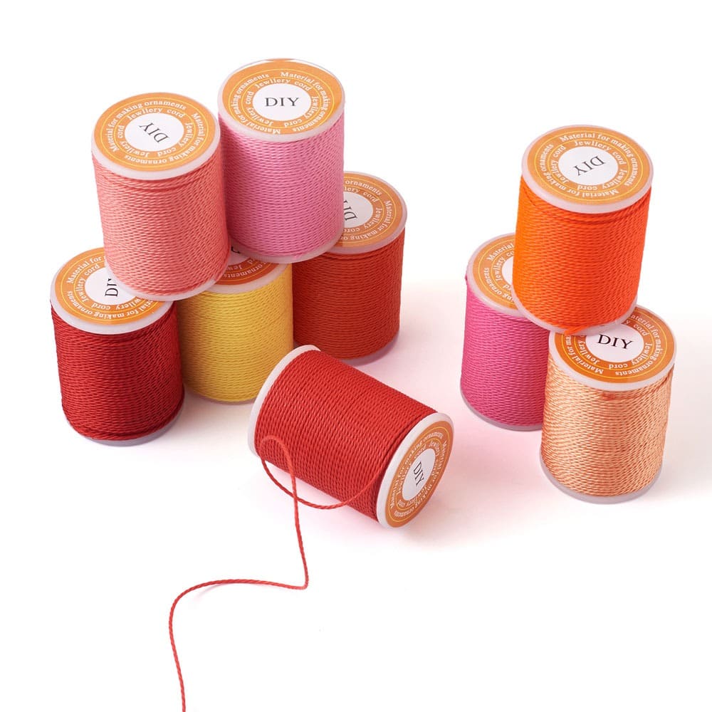 Set de 9 Bobines de Fil Ciré Coloré 1 mm - Édition Spéciale Esprit Macramé