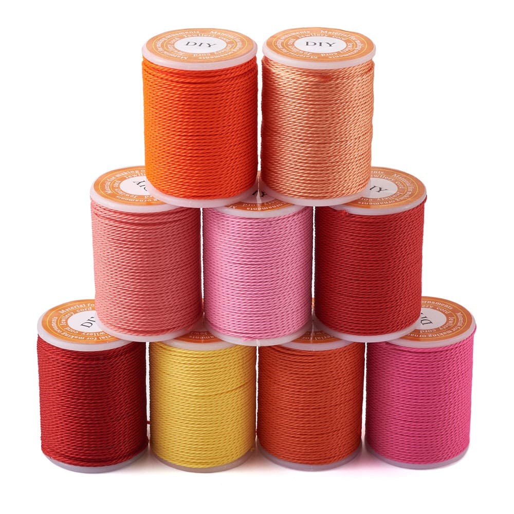 Set de 9 Bobines de Fil Ciré Coloré 1 mm - Édition Spéciale Esprit Macramé