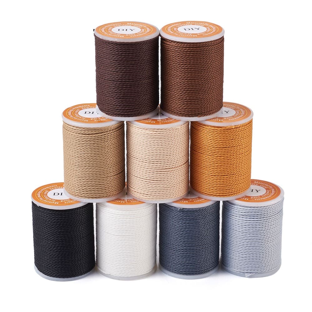 Set de 9 Bobines de Fil Ciré Coloré 1 mm - Édition Spéciale Esprit Macramé