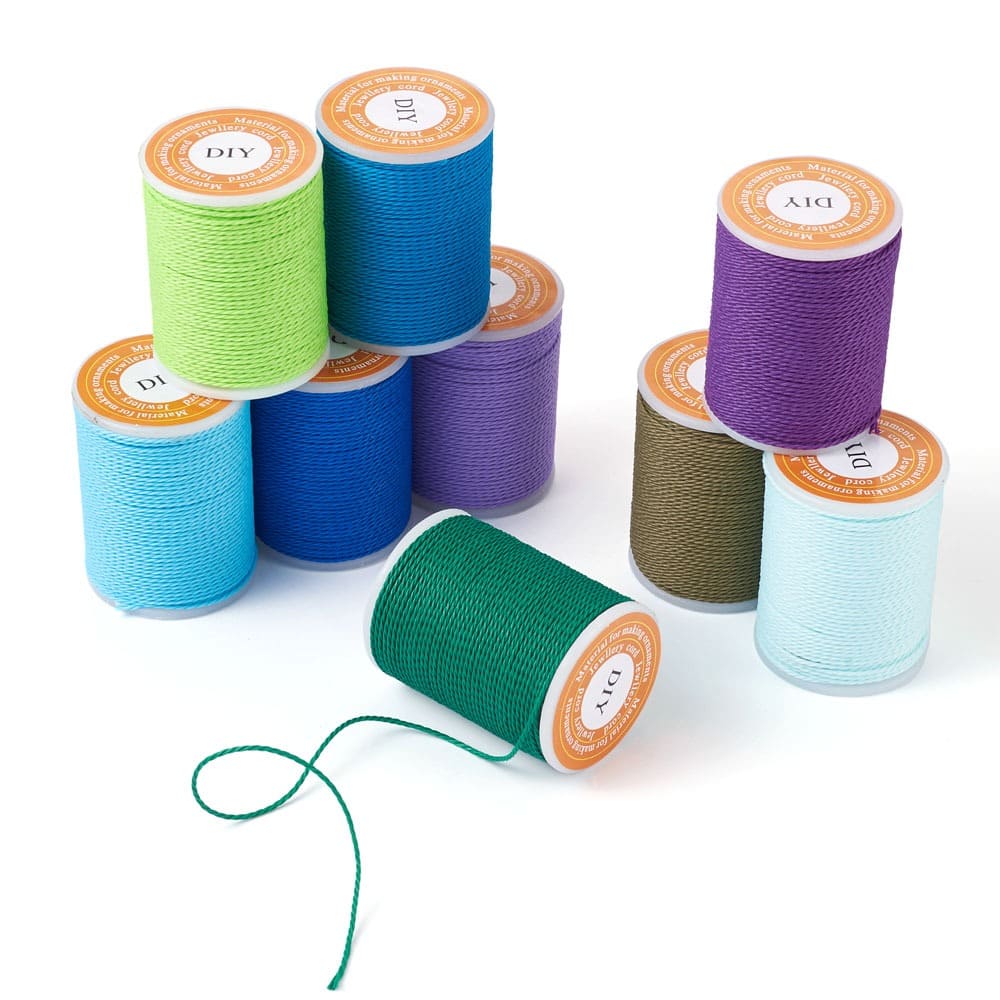 Set de 9 Bobines de Fil Ciré Coloré 1 mm - Édition Spéciale Esprit Macramé