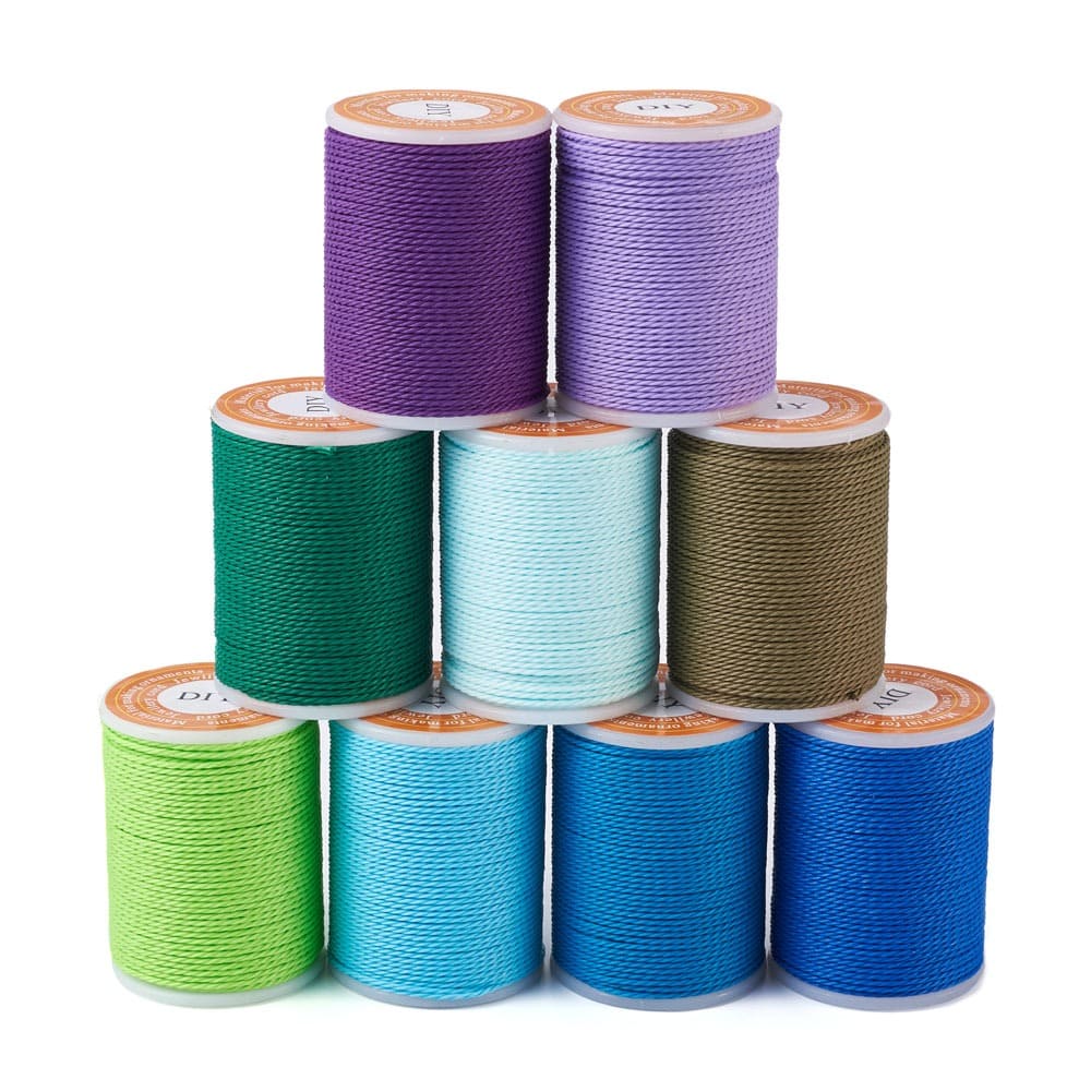 Set de 9 Bobines de Fil Ciré Coloré 1 mm - Édition Spéciale Esprit Macramé