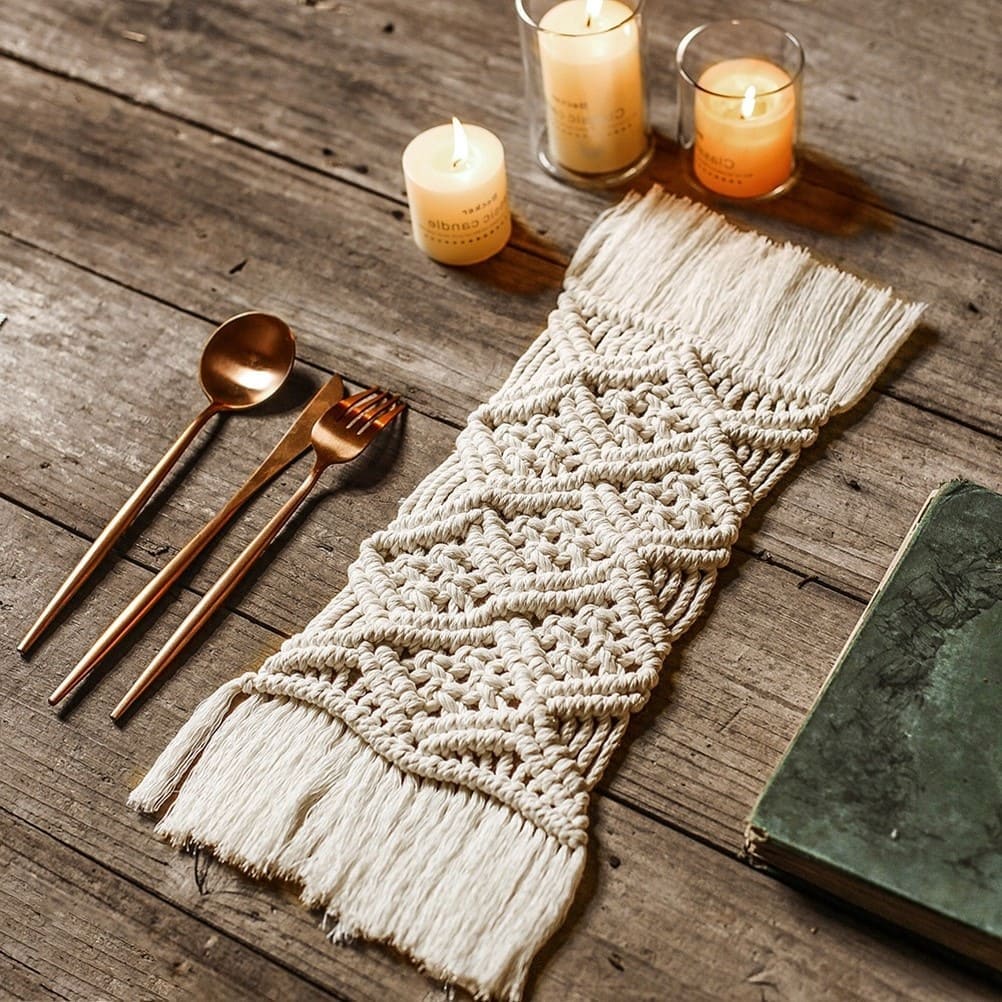 Set de table rectangulaire en Macramé Chic & Tendance Esprit Macramé