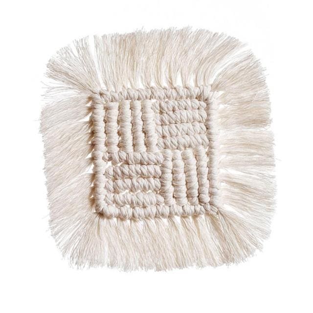 Sous-verre carré en Macramé Chic & Tendance Esprit Macramé