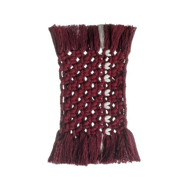 Sous-verre Rectangulaire en Macramé Élégance Esprit Macramé