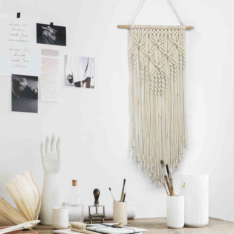 Support en bois Macramé artisanal Esprit Macramé