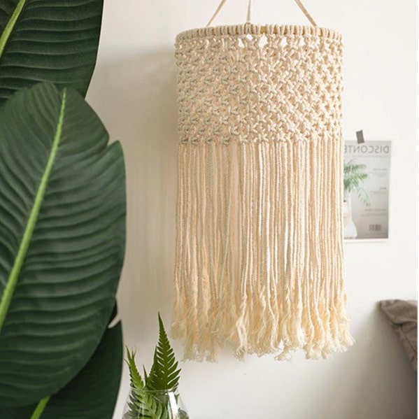 Suspension Abat-Jour Macramé Élégance Esprit Macramé