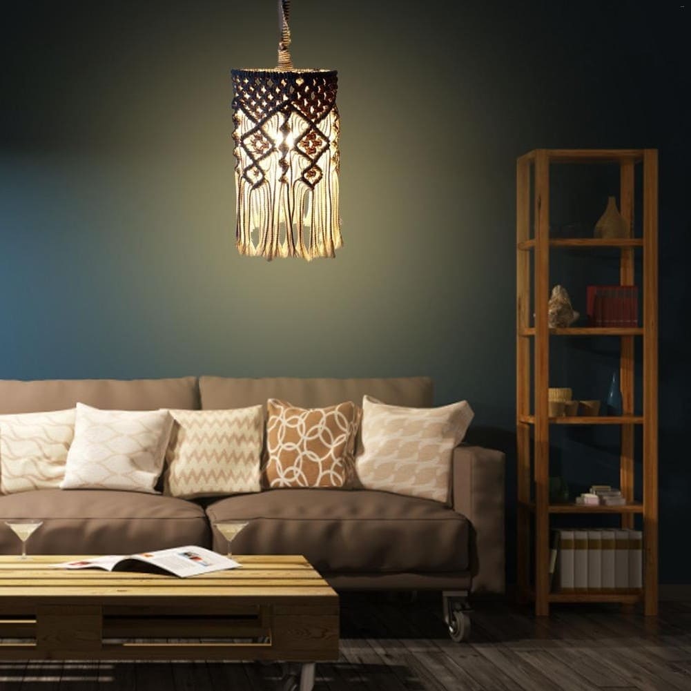 Suspension Lampe Macramé Éthique Esprit Macramé