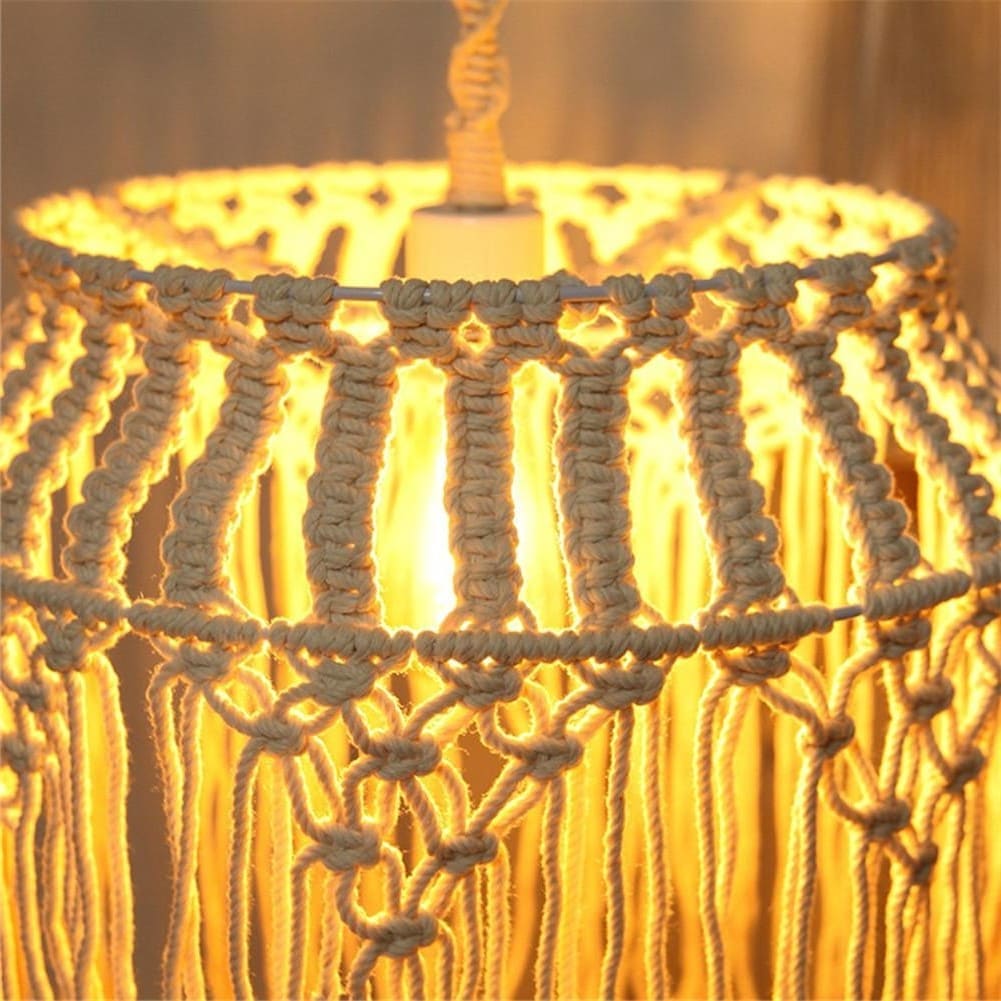 Suspension Luminaire Macramé Chic Esprit Macramé
