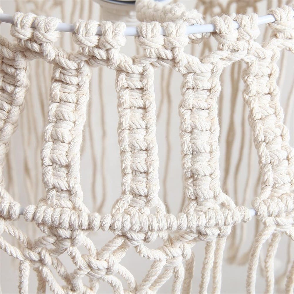 Suspension Luminaire Macramé Chic Esprit Macramé