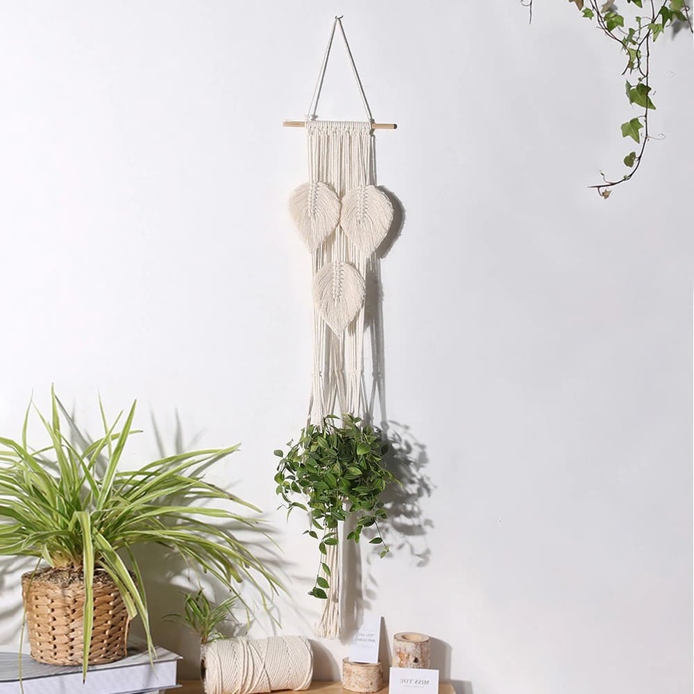 Suspension Macramé Bohème pour Plantes Esprit Macramé