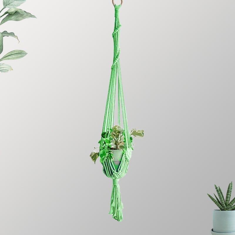 Suspension Macramé "Éclat Verde" Esprit Macramé