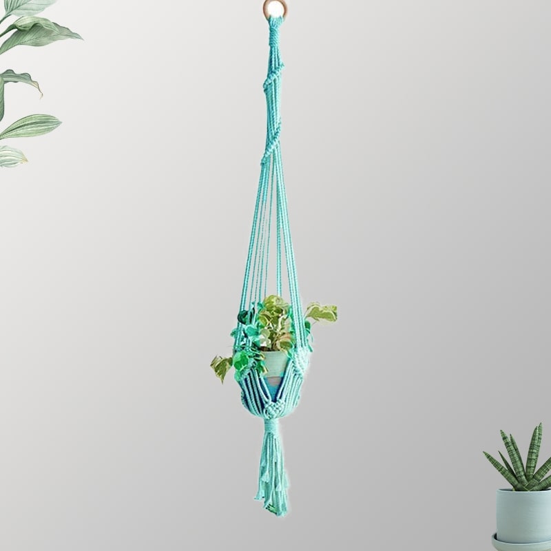 Suspension Macramé "Éclat Verde" Esprit Macramé