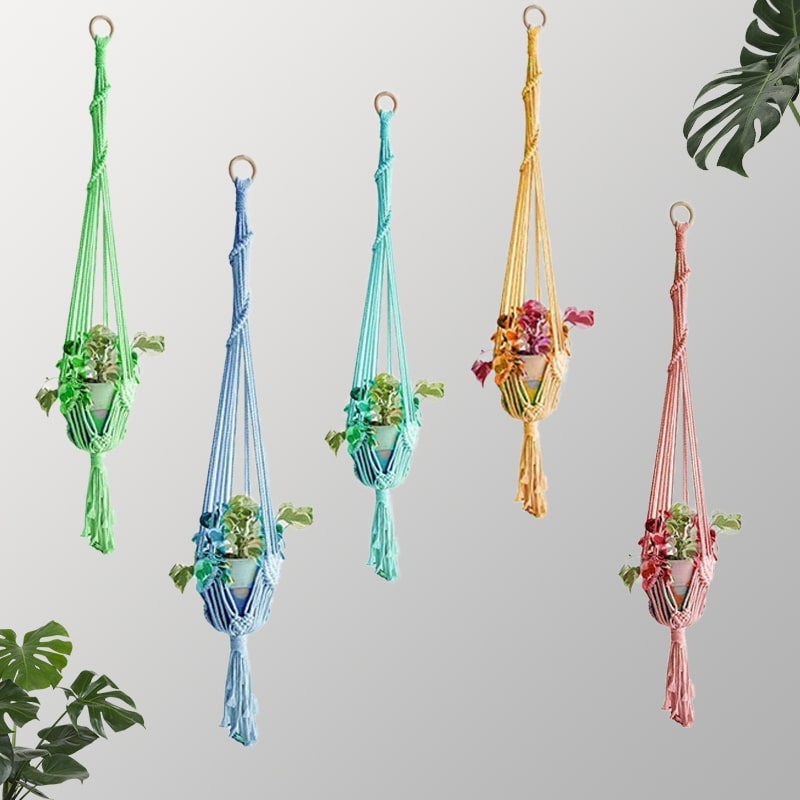 Suspension Macramé "Éclat Verde" Esprit Macramé