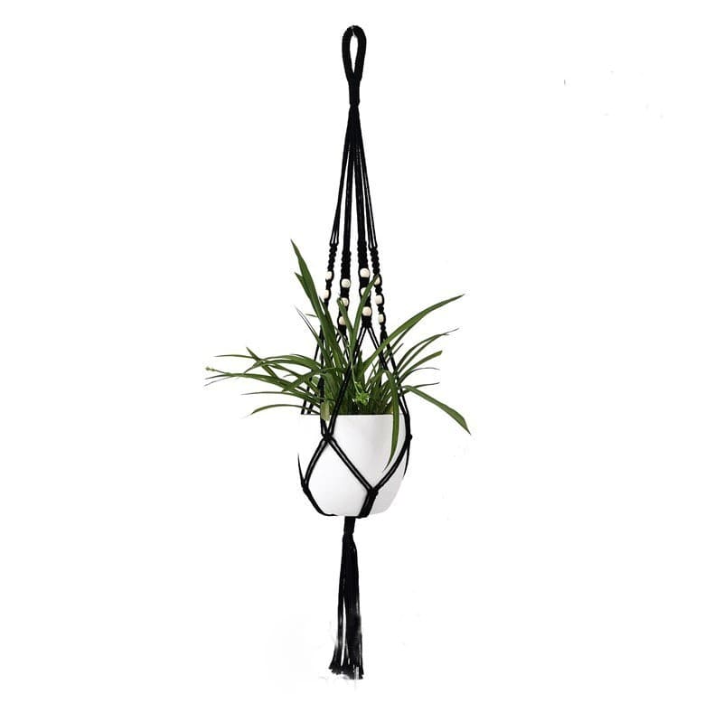 Suspension Macramé Noir Élégance Esprit Macramé
