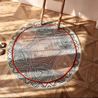 Tapis Bohème Rond en Macramé Élégance Artisanale Esprit Macramé