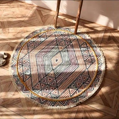 Tapis Bohème Rond en Macramé Élégance Artisanale Esprit Macramé