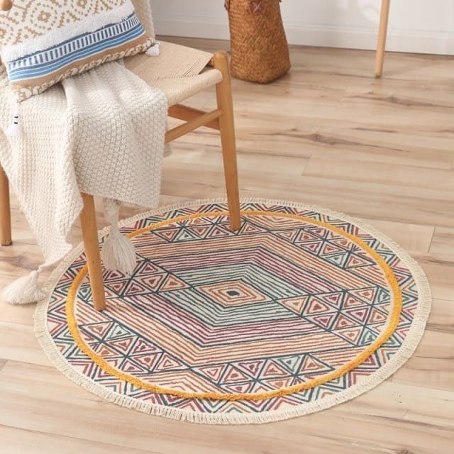 Tapis Bohème Rond en Macramé Élégance Artisanale Esprit Macramé
