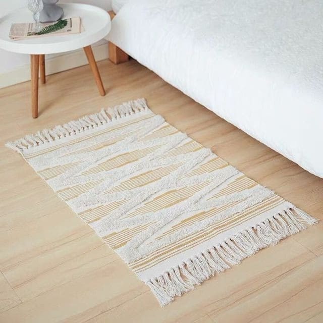 Tapis Macramé Beige Élégance Esprit Macramé