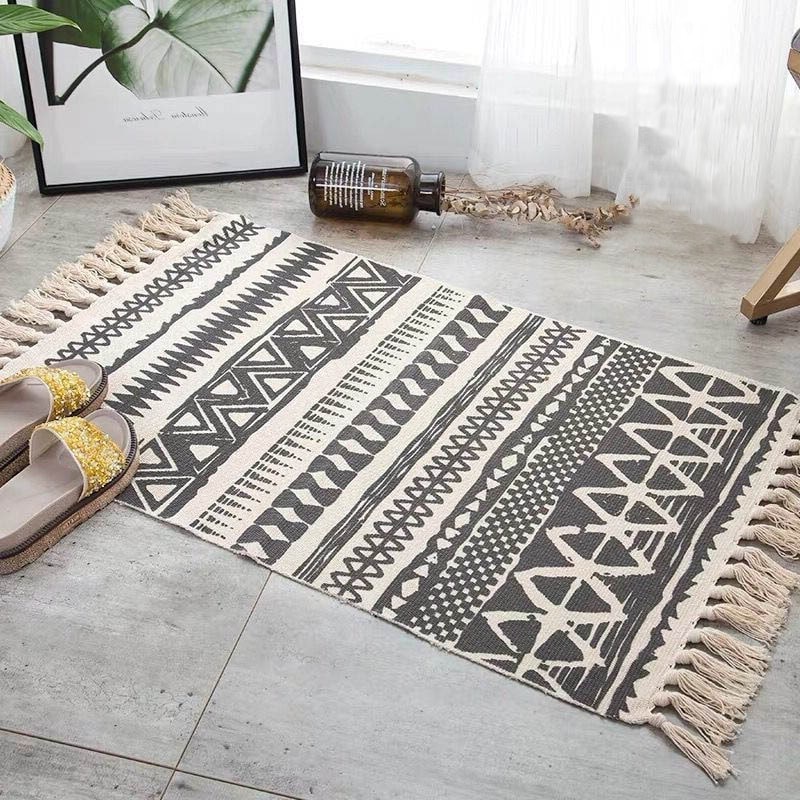 Tapis Macramé Noir Élégance Esprit Macramé