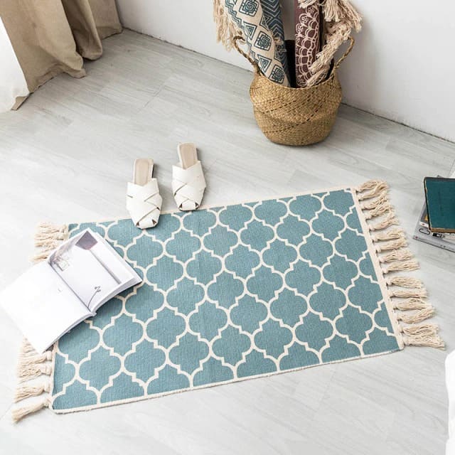 Tapis Macramé Rectangulaire Élégance Artisanale Esprit Macramé