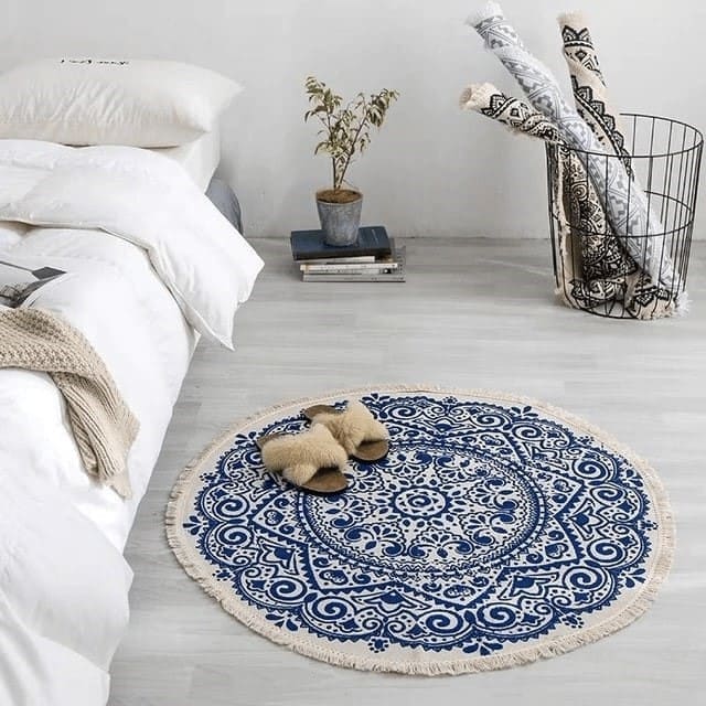 Tapis Macramé Rond Élégance Esprit Macramé