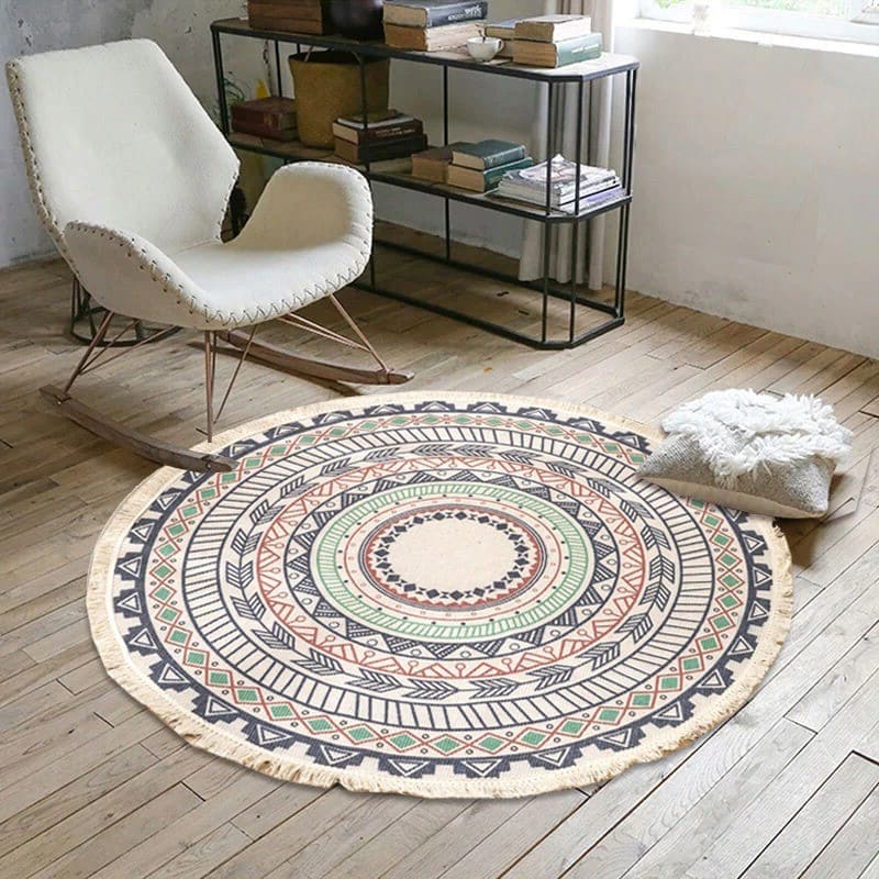 Tapis Macramé Rond Élégance Esprit Macramé