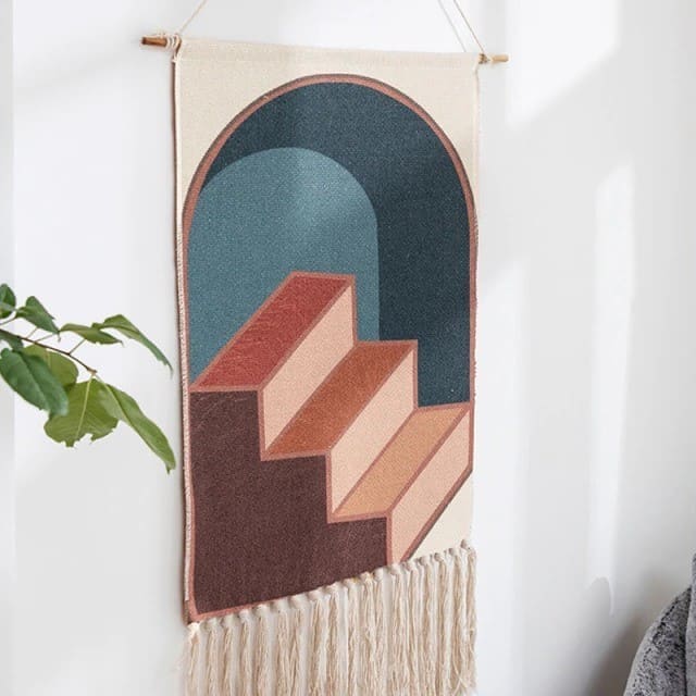 Tapisserie Murale en Macramé Élégante Esprit Macramé