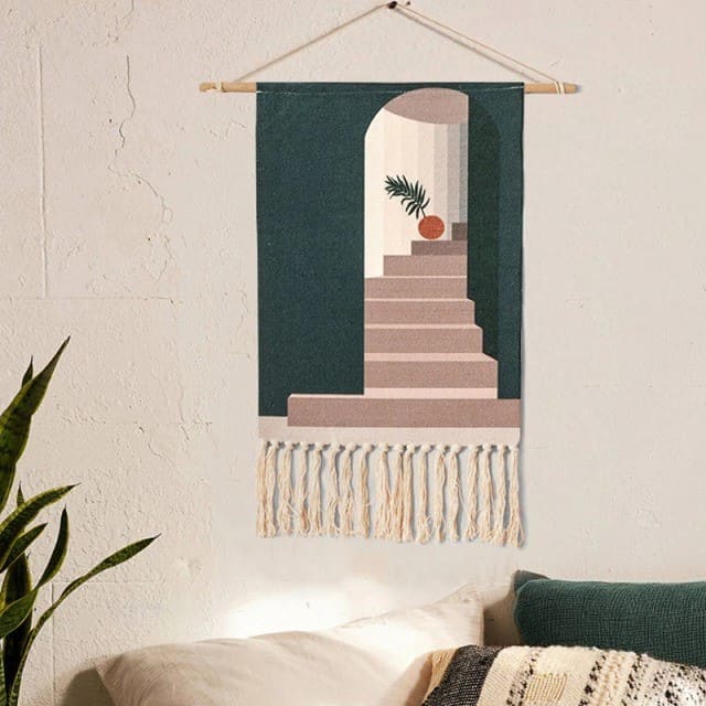 Tapisserie Murale en Macramé Élégante Esprit Macramé