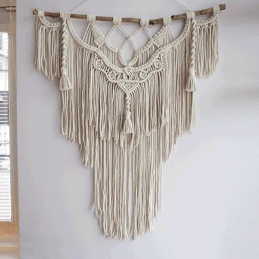 Tapisserie Murale en Macramé Élégante Esprit Macramé