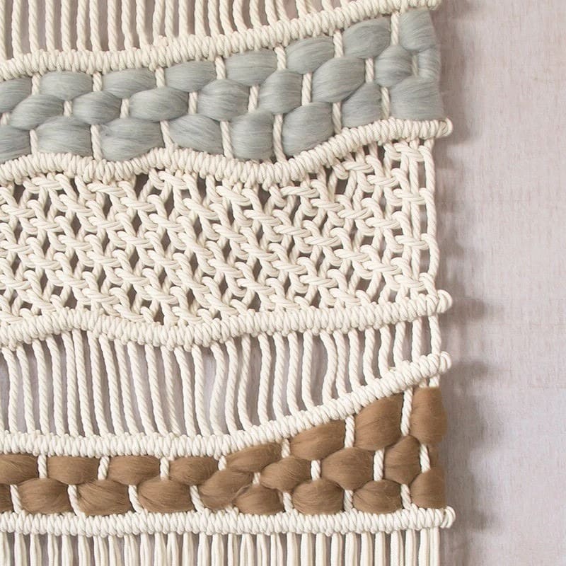 Tenture Murale en Macramé Élégante Esprit Macramé