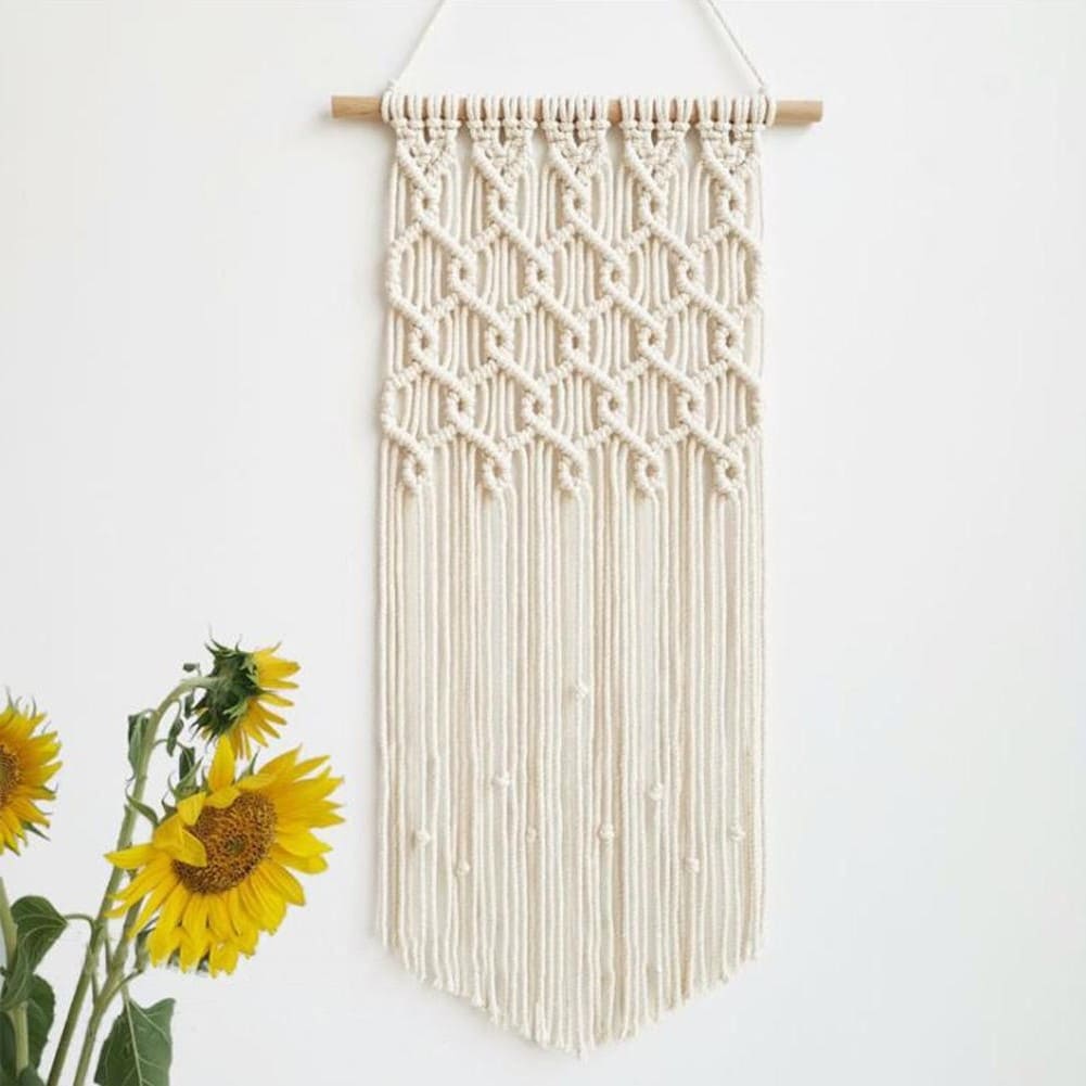 Tenture Murale en Macramé Élégante Esprit Macramé