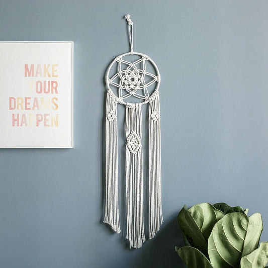 Attrape-Rêves en Macramé Élégant Esprit Macramé