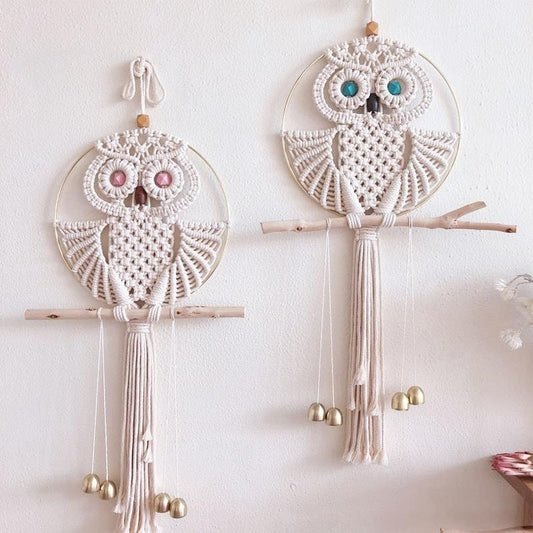Attrape-rêves Hibou en Macramé Serenity Esprit Macramé