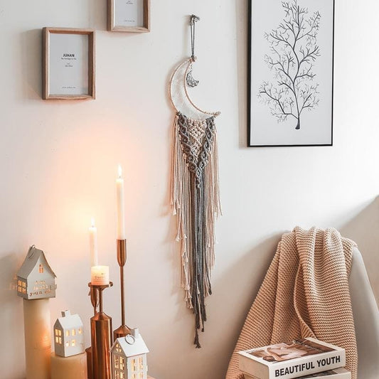 Attrape-Rêves Muraux en Macramé Élégant Esprit Macramé