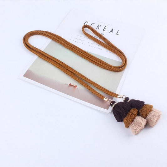 Ceinture en Macramé avec Pampilles Chic Esprit Macramé