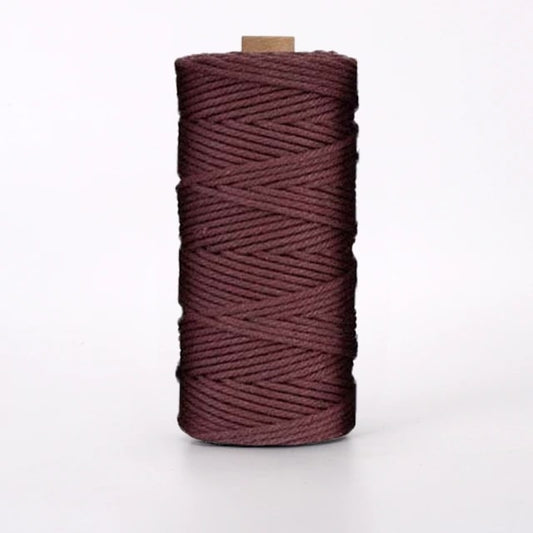 Corde Macramé Bordeaux 4 mm - Rouleau de 100 m Esprit Macramé