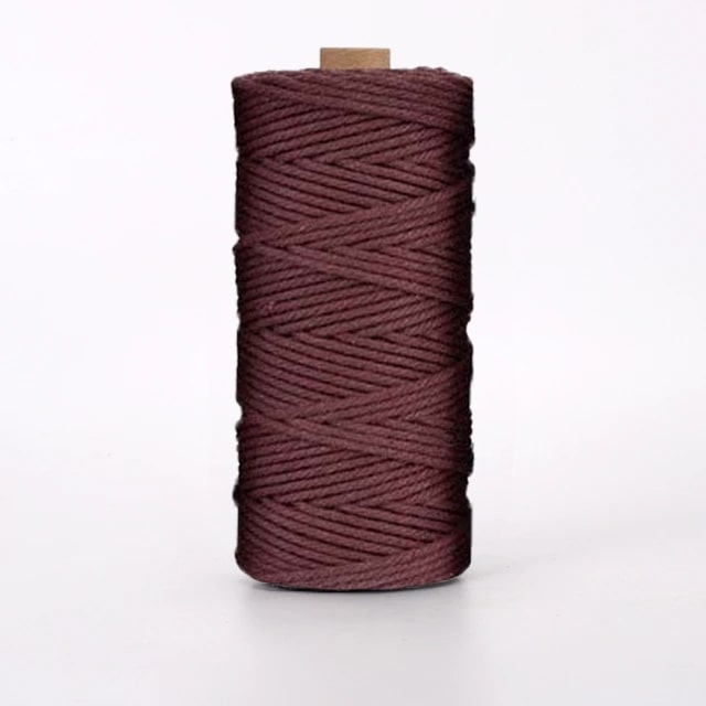 Corde Macramé Bordeaux 4 mm - Rouleau de 100 m Esprit Macramé