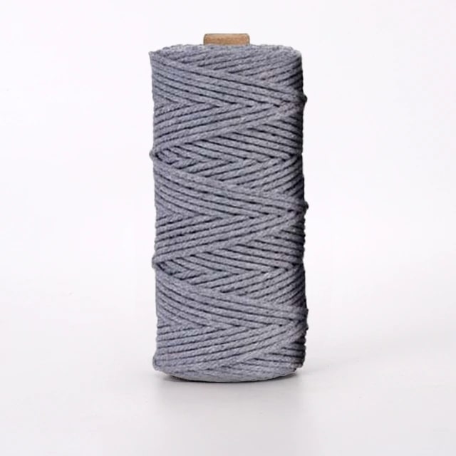 Corde Macramé Gris 2 mm - 100m Élégance Artisanale Esprit Macramé