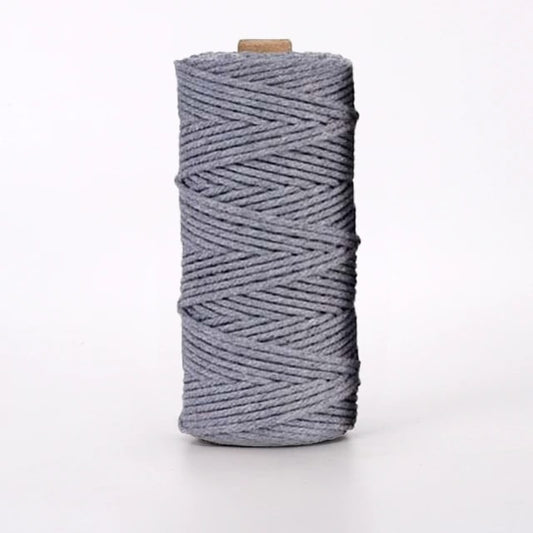 Corde Macramé Gris 2 mm - 100m Élégance Artisanale Esprit Macramé